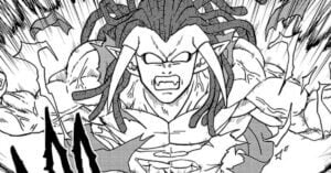 Gas in his beast form in Chapter 80 of the Dragon Ball Super manga.